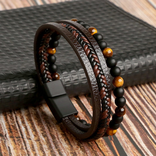 Multi-Layer Leather Bracelet